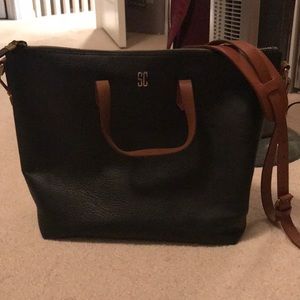 Madewell zip top tote with initials SC